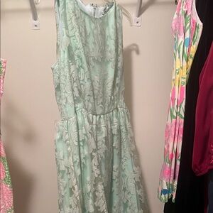 Mint Green Floral Mini Dress